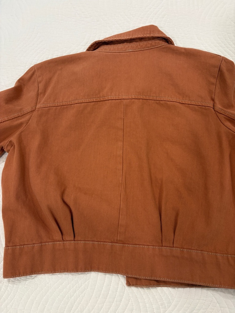 Free People Eisenhower Terracotta Denim Jacket - Picture 10 of 10